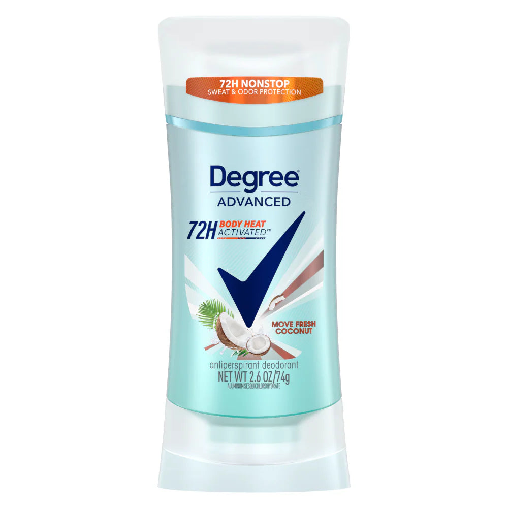 Degree Advanced 72H Antiperspirant Deodorant Fresh Coconut - 74g