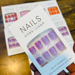 Stylish Artifical Nails With Free sticker (24 Pcs)