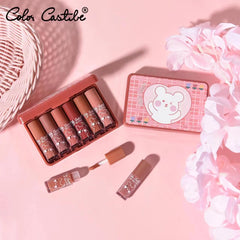 Color Castle Mini Bear Lip Gloss – Waterproof & Long-Lasting - 6 pcs