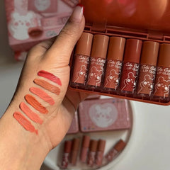 Color Castle Mini Bear Lip Gloss – Waterproof & Long-Lasting - 6 pcs