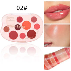Miss Lara Aesthetic Lip & Cheek Cream - 10 Colors Palette