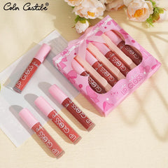 Color Castle 4‑Piece Matte Lip Gloss Set (24‑Hour Long-lasting Kit)