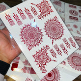 Simple Aesthetic Full Hand Sticker Tatto Mehndi