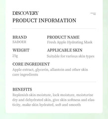 Sadoer Botany And Fruits Fresh Apple Hydrating Face Sheet Mask - 25g
