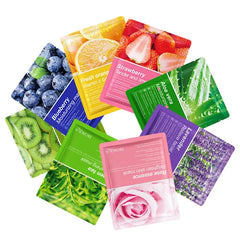 Pack Of 50 Pcs Random Moisturizing , Glowing , Anti Aging Deep Repair Sheet Masks 1x50