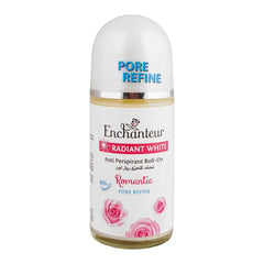 Enchanteur Radiant White Pore Refine Romantic Roll-On For Women, 48 Hours Lasting, Anti-Perspirant - 50ml