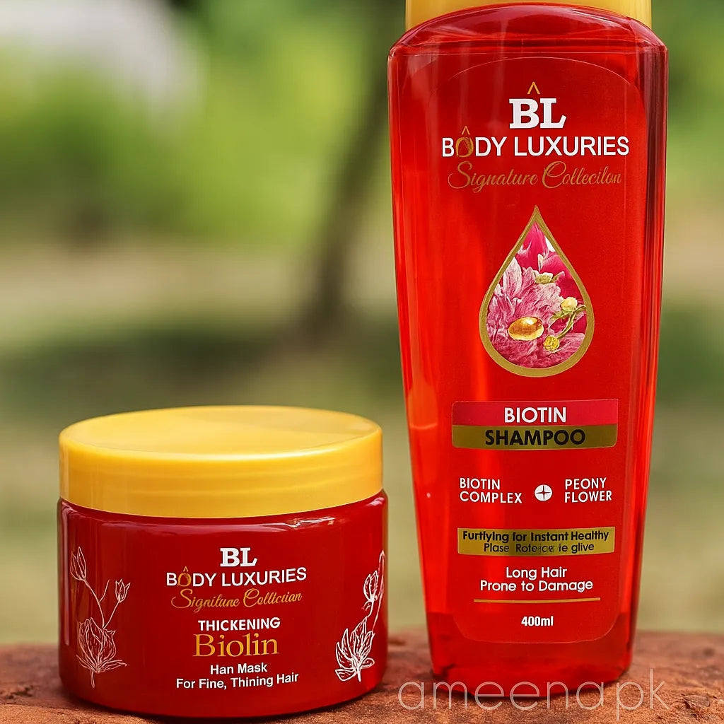 Body Luxuries 2 in 1 Biotin Deal Shampoo 400ml + Mask 300gm