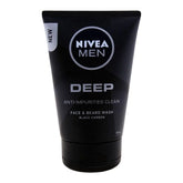 Nivea Men Deep Anti-Impurities Clean Face & Beard Wash, Black Carbon - 100ml