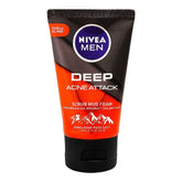 Nivea Men Deep Acne Attack Scrub Mud Foam - 100ml