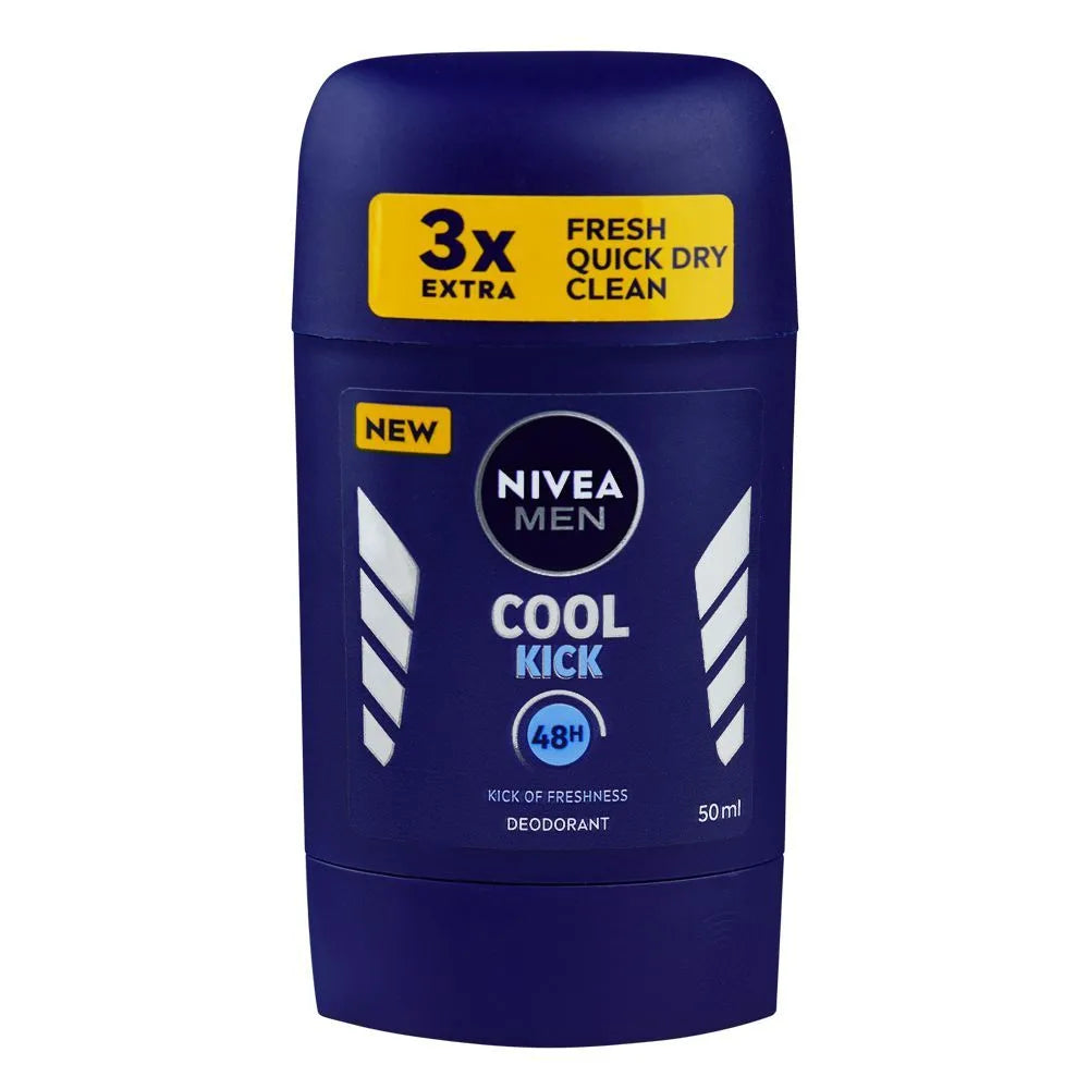 Nivea Men 48 Hour Kick Of Freshness Cool Kick Deodorant Stick, For Men -  50ml