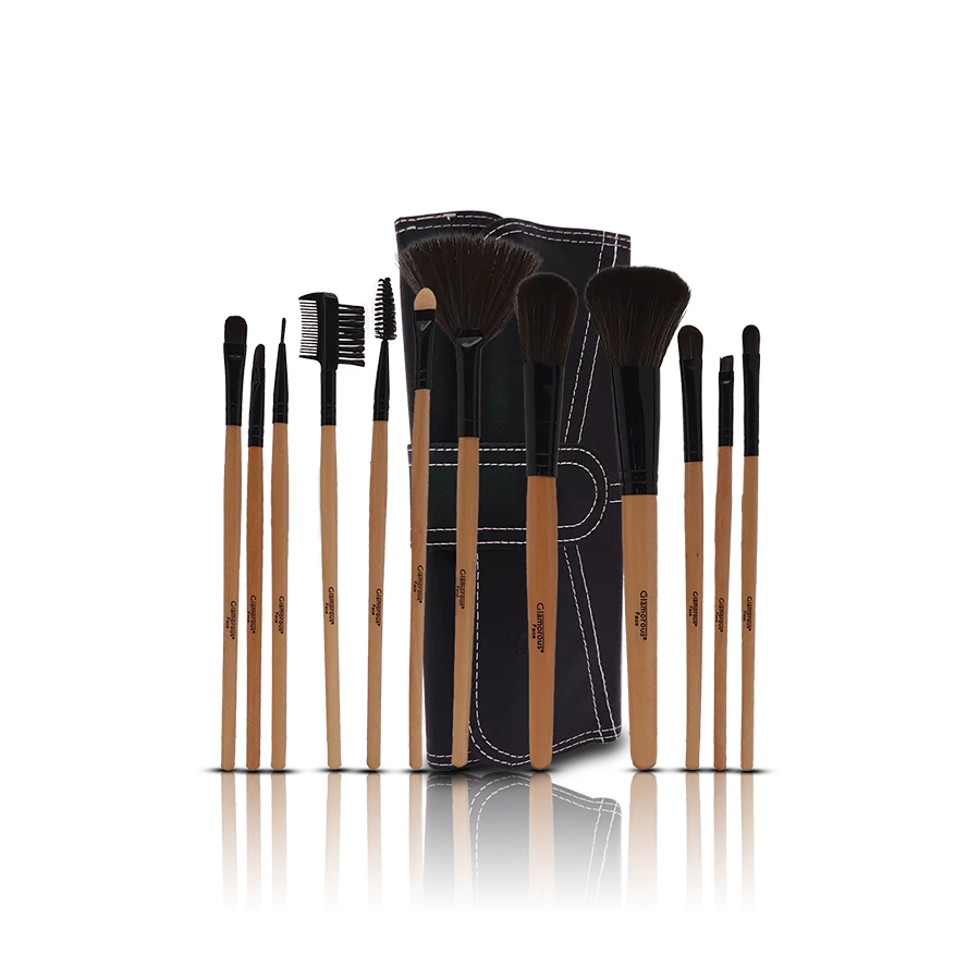 Glamorous Face 12 Piece Leather Brushset