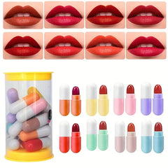 Beauty Gelanzi Mini Capsule Lipstick – 16 Pcs, 8 Colors