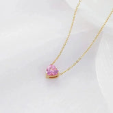 Stainless Steel Pink Heart Chain