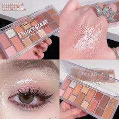 Miss Lara Fluorescent Eyeshadow Palette -  16 Colors
