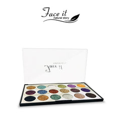 Face it 18 Shades Glitter Eyeshadow Palette