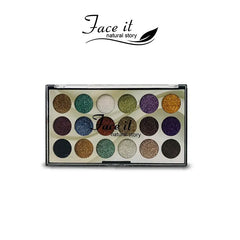Face it 18 Shades Glitter Eyeshadow Palette