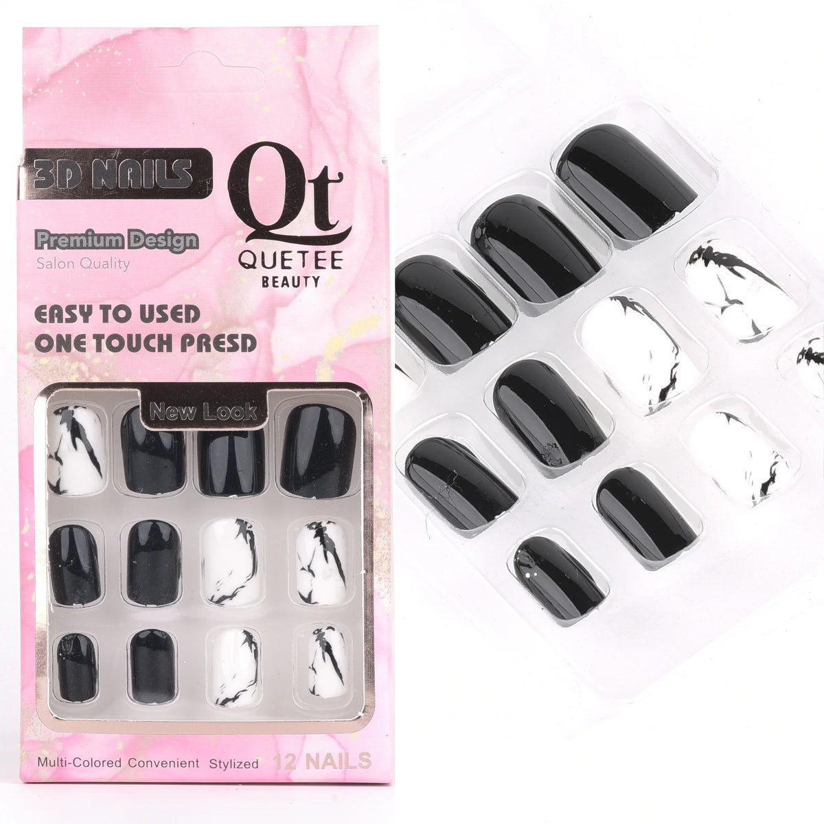 Quetee Beauty 3D Nails Premium Design Ninteen