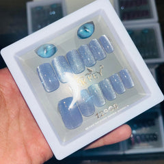 Pink key Stylish Shiny Artifical Nails (12 Pcs)