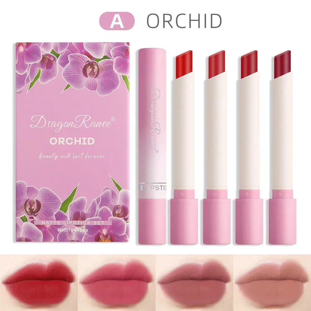 Dragon Ranee 4 IN 1 Creative Pure & Flawless Love Cigarette Matte Lipstick
