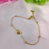 Stainless Steel Gold Plated Heart Chain