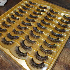 20 pairs 100% super HANDMADE Heavy & Simple Look Lashes