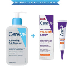 Cerave (Bundle of 2) Renewing SA Cleanser + Serum