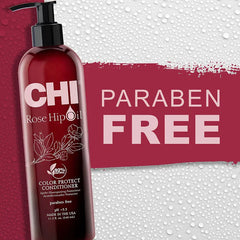 CHI Rosehip Oil Protecting Conditioner, Sulfate & Paraben Free, For Color-Treated Hair - 340ml