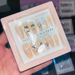 Salon Look Stylish Artifical Nails With Free Stickers(12 Pcs)