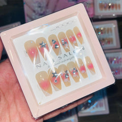 Salon Look Stylish Artifical Nails With Free Stickers(12 Pcs)
