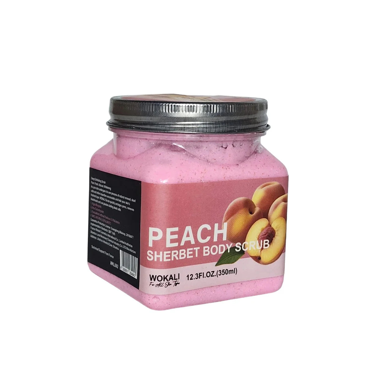 Wokali Peach Sherbet Body Scrub - 350ml Wokali Peach Sherbet Body Scrub - 350ml