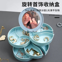 Jewelry Storage Box Multi‑Layer Rotating Plastic Stand