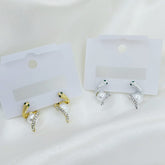 New Twist Crystal Pearl Women’s Dangle Earrings – Each Pair