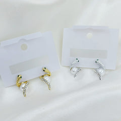 New Twist Crystal Pearl Women’s Dangle Earrings – Each Pair