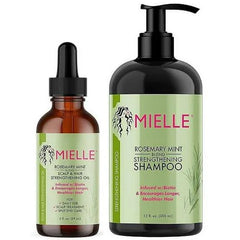 Mielle Organics Rosemary Mint Strengthening Hair Oil & Shampoo