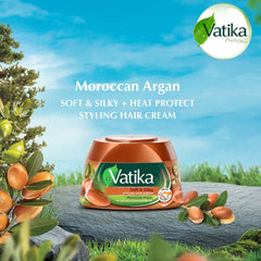 Vatika Naturals Soft & Silky Styling Hair Cream with Moroccan Argan 140ml