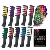 10 Pcs of Colorful Hair Dye Comb Set - Hair Chalks