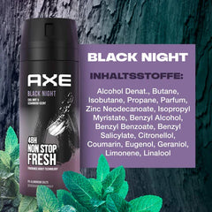 AXE Black Night – Black Caramel & Vanilla Deodorant Body Spray (150ml)