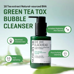 Some By Mi Bye Bye Blackhead 30 Days Miracle Green Tea Tox Bubble Cleanser - 120g