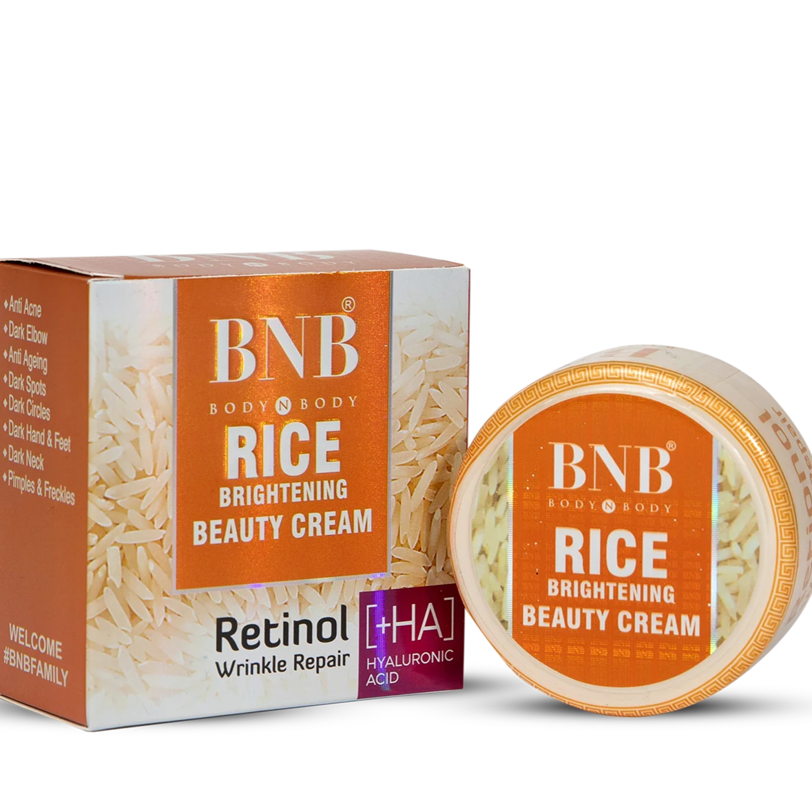 BNB Rice Brightening Beauty Cream Retinol Wrinkle Repair