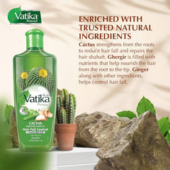 Vatika Natural Cactus Enrich Hair Oil Hair Fall Control 300ml