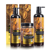 Argan Oil Extract Protein Shampoo Conditioner 900ml & Hair Mask Anti-Hari Fall & Renewal 1000ml