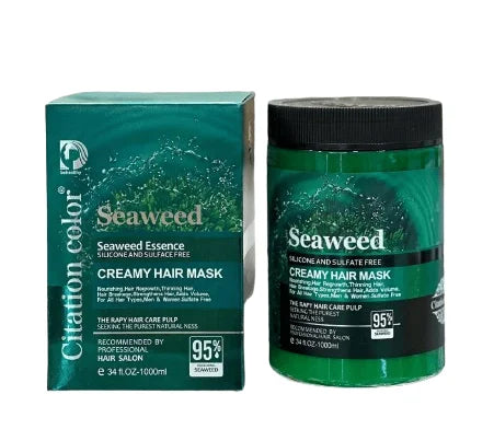 Seaweed Smooth and Shiny Creamy Hair Mask for Dry Frizz Hair - 1000ml