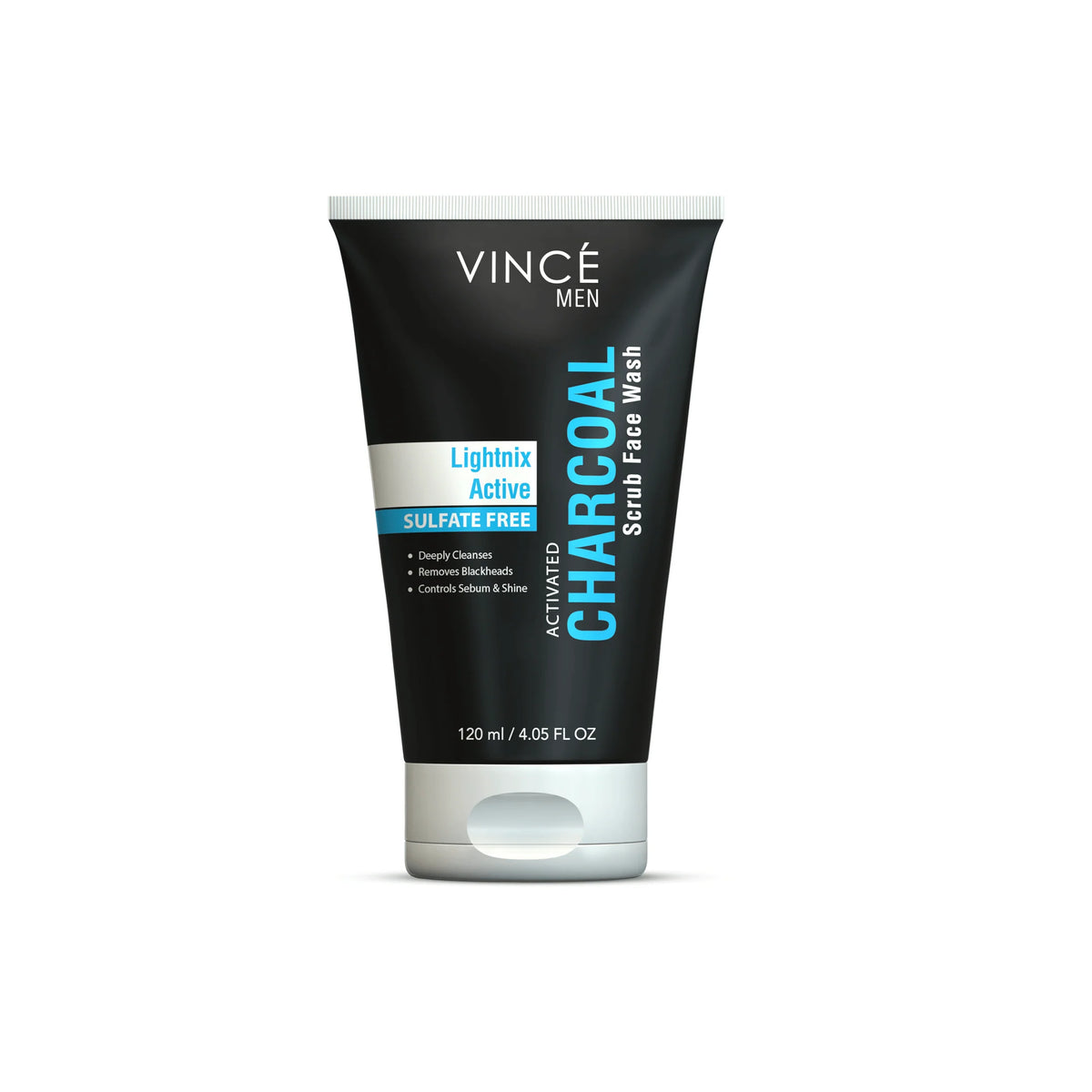 Vince Activated Charcoal Scrub Face Wash for Men - 120ml