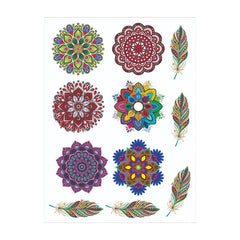 Multi Color Mehndi Stickers, Temporary Henna Tattoos