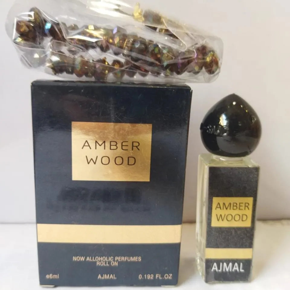 Amber Wood By Ajmal Attar With Tasbeeh 6ml –