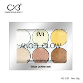 CVB 6 Shades High Definition Angel Glow Makeup Highlighter Palette C37