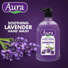 Aura Anti-Bacterial Liquid Handwash French Lavender 500ML