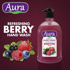 Aura Anti-Bacterial Liquid Handwash Wild Berries 500ML