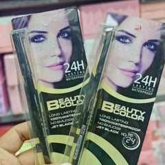 BEAUTY COLOR Long Lasting 100% waterproof No Smudge Jet Black