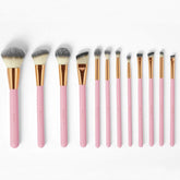 BH Cosmetics - Pink Studded Elegance - 12 Piece Brush Set with a Brush Stand